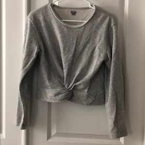 Aerie Cropped Front Knot Sweatshirt